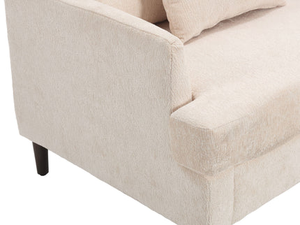Mid Century Modern Fabric Loveseat Sofa, 2 Seat Upholstered Couch