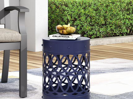 Outdoor Metal Large End Table, Modern Design