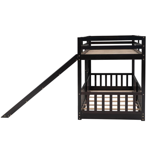 Bunk Bed With Convertible Ladder And Slide
