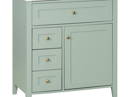 Bathroom Vanity With Sink, 3 Drawers And Adjustable Shelf, Freestanding Storage Unit