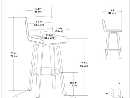 Roland - Upholstered Swivel Counter Height Stool