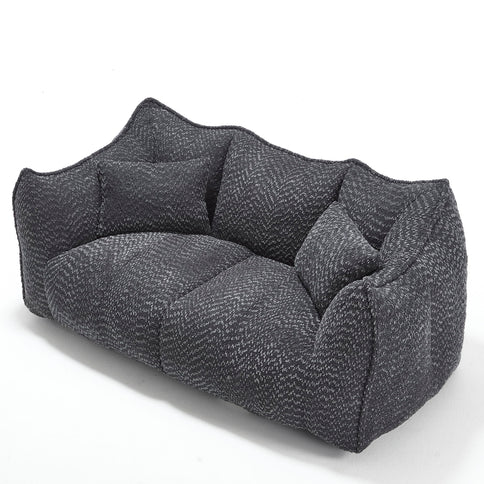 Comfortable Dual Beanbag Chair With High Resilience Foam Core For 2 People