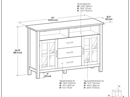 Kitchener - Handcrafted TV Media Stand