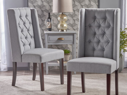 Sophisticated Tufted Dining Chair With High Back Design