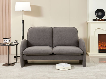 Loveseat Sofa Small Couch For Living Room, Sherpa Fabric Upholstered Loveseat Sofa Couch, Small Loveseat Sofa For Apartment, Bedroom