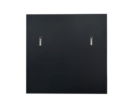 3D Beveled Wall Mirror With Frame, Large Square Design For Living Room - Silver