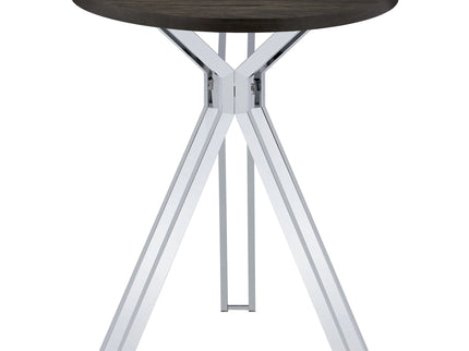 Edgerton - Round Height Bistro Bar Table - Dark Oak