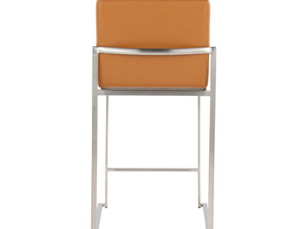 Fuji - Contemporary High Back Barstool (Set of 2)
