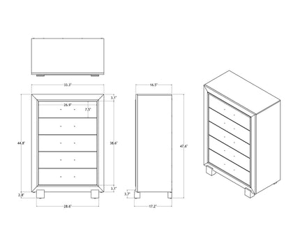 Skye - Marble Chest - White