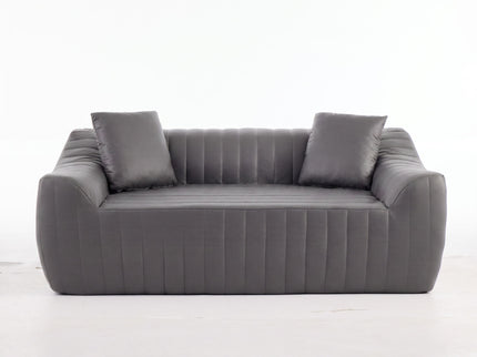 Oversized 2 Seater Loveseat With 2 Decor Throw Pillows, Deep Seat Sofa For Living Rooms
