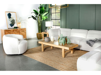 Sunny - Square Upholstered Ottoman - Ivory