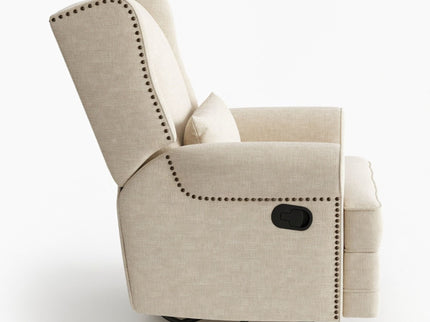 Extra Wide Swivel Recliner Glider Chair With Footrest