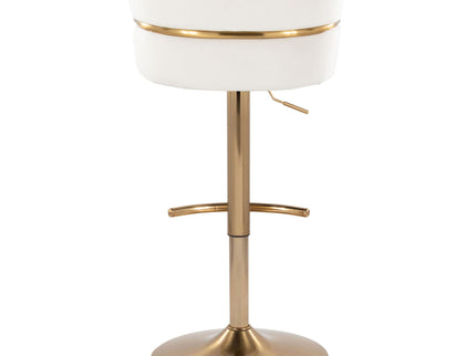 Cinch - Glam / Art Deco Adjustable Barstool With Swivel With Rounded T Footrest (Set of 2)