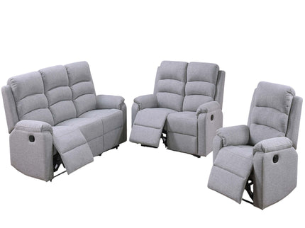 Modern Living Room Set With Manual Recliner