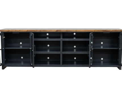 TV Stand Console For TVs Up To 100" - Black / Whiskey