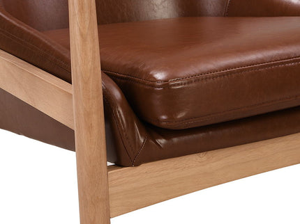 Mid-Century Modern Accent Armchair With High Back