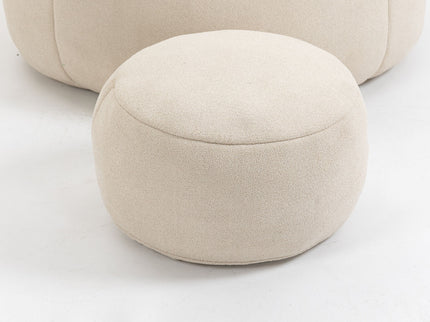 Bedding Bean Bag Sofa Chair High Pressure Foam With Footrest