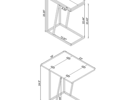 Rectangle Accent Table - Gray
