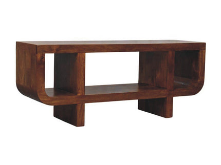 Orion - Curved Media Unit - Brown