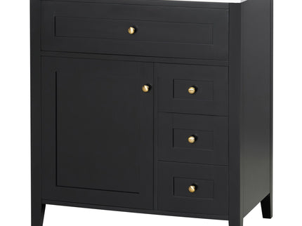Bathroom Vanity With Sink, 3 Drawers And Adjustable Shelf