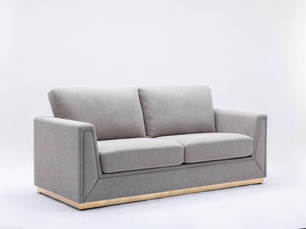 Valin - Linen Sofa For Living Room - Gray