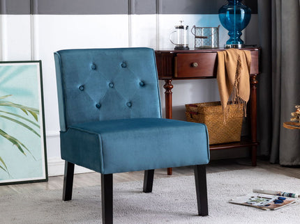 Reese - Living Room Armless Button Tufted Pattern Accent Chair (Set of 2)