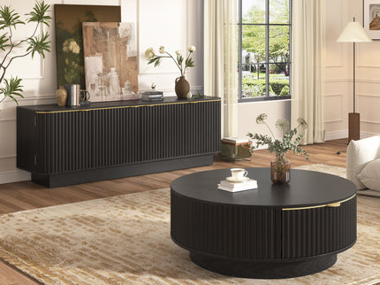 Farmhouse Matching Coffee Table & TV Console Set