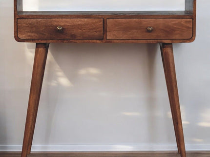 Solid Wood Curved Console Table