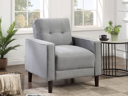 Harvey - Upholstered Tufted Accent Chair - Gray