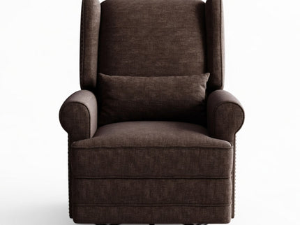 Extra Wide Swivel Recliner Glider Chair With Footrest - Brown
