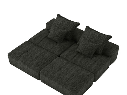 Modern Oversized Diy Combination Modular Sectional Sofa With Pillows