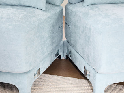 Elegant Sofa With Ergonomic Design And Lumbar Pillows