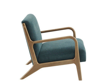 Mid-Century Style Lounge Chair With Upholstered Seat