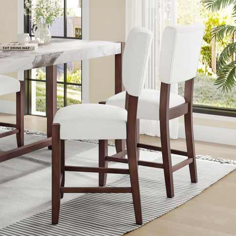 Mid Century Modern Bar Stools, Upholstered Counter Chairs