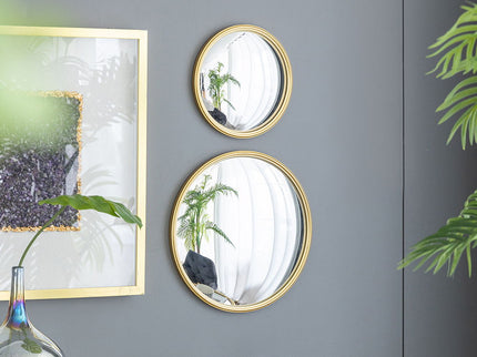 Round Mirror, Circle Mirror With Iron Frame For Living Room Bedroom Vanity Entryway Hallway