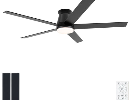 Flush Mount Ceiling Fan With Light