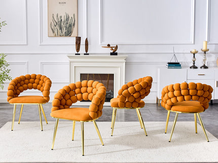 Puffy Bubble, Ball Chain Chairs For Dining Room (Set of 2)