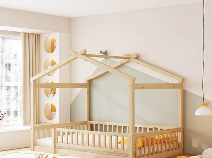 Bed House Bed Frame With Fence