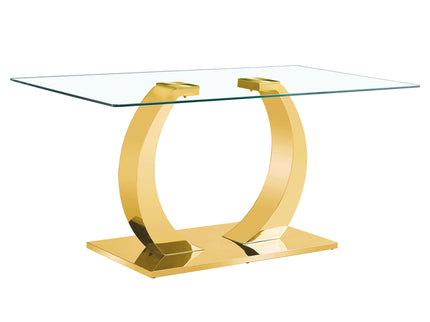 Dining Table For Living Spaces - Gold / Transparent