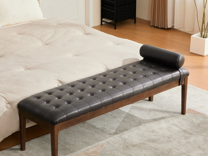 Upholstered End Of Bed Bench With Headrest