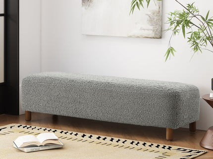 Contemporary Ottoman With Foam Cushion And Durable Upholstery