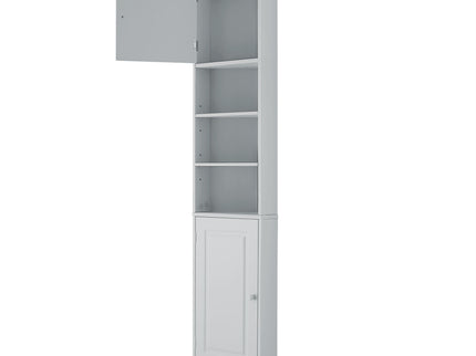 Multi Functional Corner Cabinet With Adjustable Shelves And 2 Doors