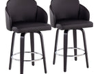 Black / Faux Leather