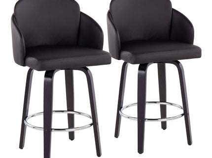 Dahlia - Contemporary Counter Stool Round Footrest (Set of 2)