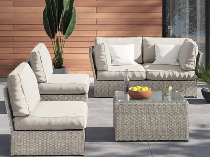 Stylish Modular Wicker Patio Seating Group