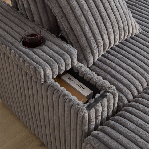 3 Seater Sofa With 2 Ottomans For Living Room