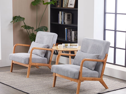 Accent Arm Chair With Pillow Upholstered