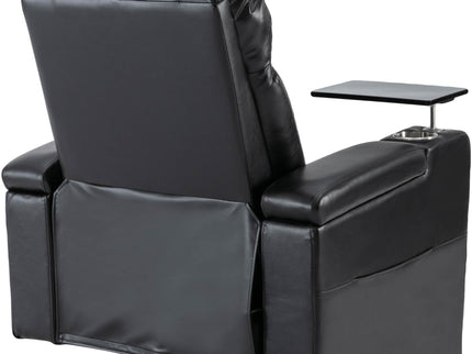 Premium Power Recliner & Storage Arms, Cupholders, Swivel Tray Table And Cell Phone Stand - Black