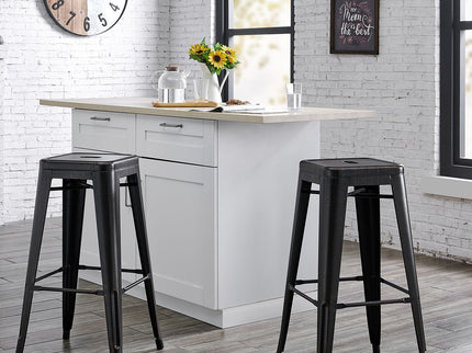 Backless Bar Stools (Set of 2) - Black