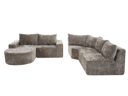 U-Shaped Oversized Modular Cloud Sectional Sofa With Deep Seat For Living Room